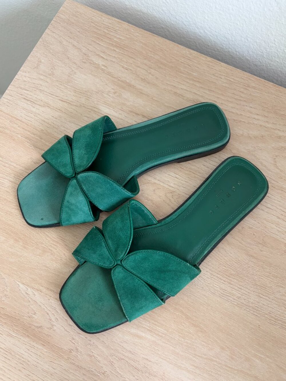 SANDRO Flat Suede Sandals